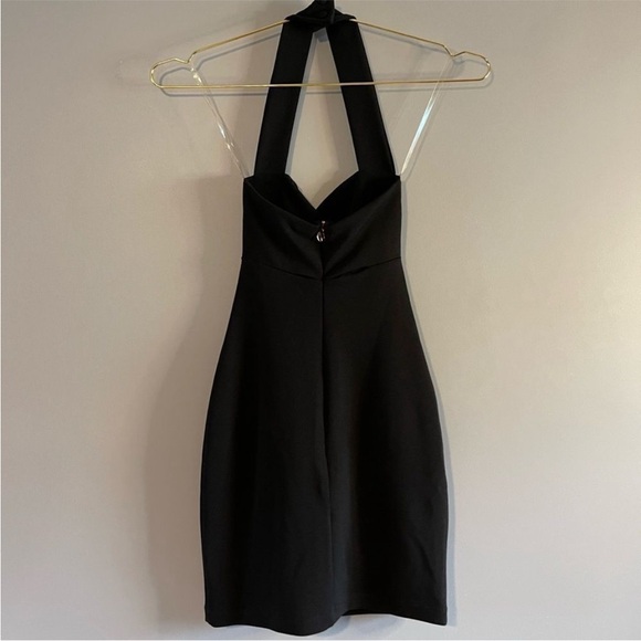 Nookie Black Halter Bodycon Midi Dress - Picture 3 of 6